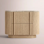 Ethoria Emperador Closed Nightstand — GREIGE OAK-GREY MARBLE / 26