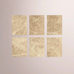 Sopravelle Emperador Closed Bedside Table — NATURAL OAK / GOLD MARBLE