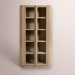 Ethoria Glass Cabinet — GREIGE OAK