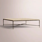 Caloria Thaddeus Marble Square Coffee Table — GOLD MARBLE-BRONZE / 52