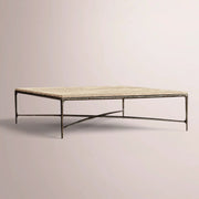 Caloria Thaddeus Marble Square Coffee Table — GOLD MARBLE-BRONZE / 52