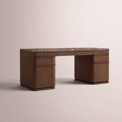 BROWN BRUSHED OAK / BROWN EMPERADOR MARBLE