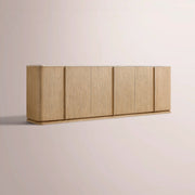 Liromelle Emperador Sideboard — NATURAL OAK-GOLD MARBLE / 6-DOOR 96