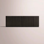 Liromelle Emperador Sideboard — BLACK OAK-BLACK MARBLE / 6-DOOR 96