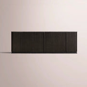 Liromelle Emperador Sideboard — BLACK OAK-BLACK MARBLE / 6-DOOR 96