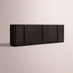 Liromelle Emperador Sideboard — BLACK OAK-BLACK MARBLE / 6-DOOR 96