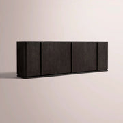 Liromelle Emperador Sideboard — BLACK OAK-BLACK MARBLE / 6-DOOR 96