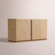 Liromelle Emperador Media Console — GREIGE OAK-GREY MARBLE / 2-DOOR 48