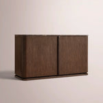 Liromelle Emperador Media Console — BROWN OAK-BROWN MARBLE / 2-DOOR 48