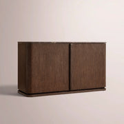 Liromelle Emperador Media Console — BROWN OAK-BROWN MARBLE / 2-DOOR 48