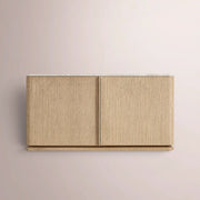 Liromelle Emperador Media Console — GREIGE OAK-GREY MARBLE / 2-DOOR 48