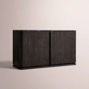 Liromelle Emperador Media Console — BLACK OAK-BLACK MARBLE / 2-DOOR 48