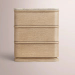 Liromelle Emperador Closed Nightstand — GREIGE BRUSHED OAK / GREY EMPERADOR MARBLE / 20