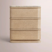 Liromelle Emperador Closed Nightstand — GREIGE BRUSHED OAK / GREY EMPERADOR MARBLE / 20