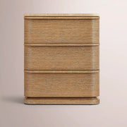 Liromelle Emperador Closed Nightstand — NATURAL BRUSHED OAK / GOLD EMPERADOR MARBLE / 20