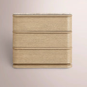 Liromelle Emperador Closed Nightstand — GREIGE BRUSHED OAK / GREY EMPERADOR MARBLE / 26