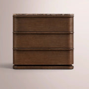 Liromelle Emperador Closed Nightstand — BROWN BRUSHED OAK / BROWN EMPERADOR MARBLE / 26