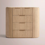 Sopravelle Emperador Tall Drawer Dresser — LIGHT BRUSHED OAK / CREMA MARBLE / 50