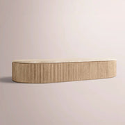 Sopravelle Emperador Coffee Table — LIGHT BRUSHED OAK / CREMA MARBLE / 76