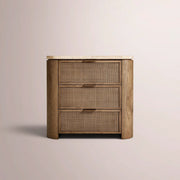 Mivara Closed Nightstand — BROWN OAK / 26“