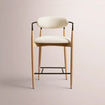 Vavelle Fabric Bar & Counter Stool — LIGHT OAK / BRONZE