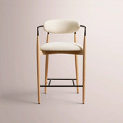 Vavelle Fabric Bar & Counter Stool — LIGHT OAK / BRONZE