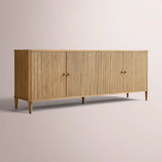 Luvoriel Reeded Sideboard — LIGHT OAK / 4 DOOR  84