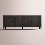 Luvoriel Reeded Sideboard — BLACK OAK / 4 DOOR  84