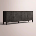 Luvoriel Reeded Sideboard — BLACK OAK / 4 DOOR  84