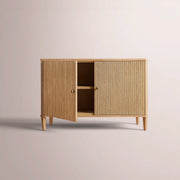 Luvoriel Reeded Sideboard — LIGHT OAK / 2 DOOR 48