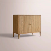 Luvoriel Reeded Sideboard — LIGHT OAK / 2 DOOR 48