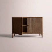 Luvoriel Reeded Sideboard — BROWN OAK / 2 DOOR 48