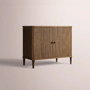 Luvoriel Reeded Sideboard — BROWN OAK / 2 DOOR 48