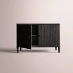 Luvoriel Reeded Sideboard — BLACK OAK / 2 DOOR 48