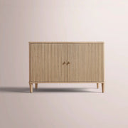 Luvoriel Reeded Sideboard — GREIGE OAK / 2 DOOR 48