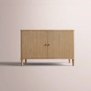 Luvoriel Reeded Sideboard — LIGHT OAK / 2 DOOR 48