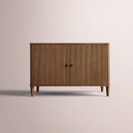Luvoriel Reeded Sideboard — BROWN OAK / 2 DOOR 48