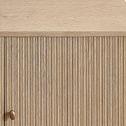 Luvoriel Reeded Media Console — GREIGE OAK / 4-DOOR 72
