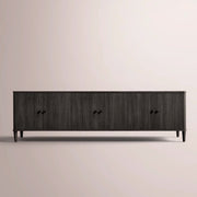 Luvoriel Reeded Media Console — BLACK OAK / 6-DOOR 96