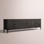 Luvoriel Reeded Media Console — BLACK OAK / 6-DOOR 96