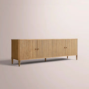 Luvoriel Reeded Media Console — LIGHT OAK / 4-DOOR 72