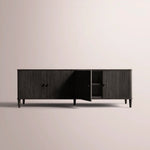Luvoriel Reeded Media Console — BLACK OAK / 4-DOOR 72