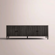 Luvoriel Reeded Media Console — BLACK OAK / 4-DOOR 72