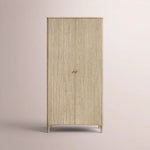 Luvoriel Reeded Cabinet — GREIGE OAK