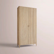 Luvoriel Reeded Cabinet — GREIGE OAK