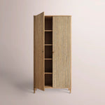 Luvoriel Reeded Cabinet — LIGHT OAK