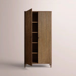 Luvoriel Reeded Cabinet — BROWN OAK