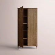 Luvoriel Reeded Cabinet — BROWN OAK