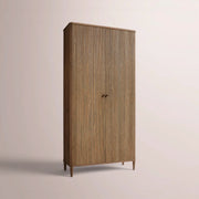 Luvoriel Reeded Cabinet — BROWN OAK
