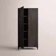 Luvoriel Reeded Cabinet — BLACK OAK